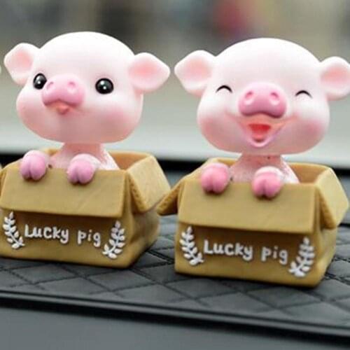 Car Lucky Pig Shaking Head Pig Cute Jewelry Interior Decoration Family Desk