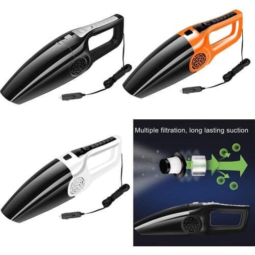 Car Vacuum Cleaner with LED Light, DC12-Volt Wet/Dry Portable Handheld Auto Vacuum Cleaner for Car, 5 Meters Cord
