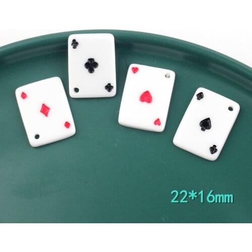 Free Shipping 20pcs 22*16mm Planar Acrylic Resin Jewelry Charms Beading Material Poker Shape Geometry Rectangle Necklace Garment