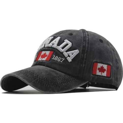 100% Cotton Canada Baseball Cap Flag of Canada Hat Snapback Adjustable Mens Baseball Caps Brand Snapback Hat