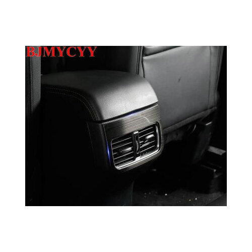 BJMYCYY 2PCS/SET Stainless steel decoration frame in air outlet of rear air conditioner for Mazda CX-5 CX5 2017 2018