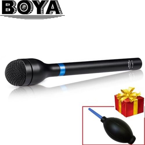 BOYA BY-HM100 Handheld Dynamic Microphone Mic Omni-Directional XLR Connector Aluminum Alloy Body Extra Long Handle