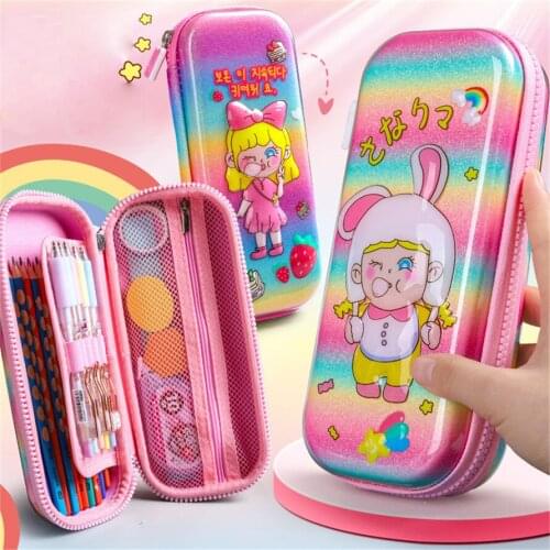 Pencil Cases 3D Pencilcase Kawaii Girl Cute Pen Box Material School Stationery Trousse Astuccio Scuola Estuche Escolar Case Etui