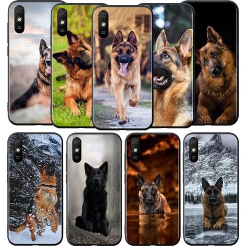 German Shepherd Dog Silicone Cover For Xiaomi Redmi 9 9T 9C 8 7 6 Pro 9AT 9A 8A 7A 6A S2 5 5A 4X Plus Phone Case