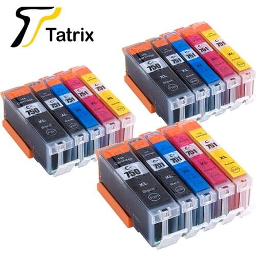 Tatrix For Canon PGI750 751 PGI-750 CLI-751 Ink Cartridge For Canon IP7270 MG5470 MX727 MX927 MG5470 MG5570 MG5670 MG6470 IX6770