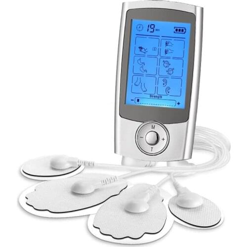 Dual Channel TENS Massager EMS Unit Muscle Stimulator for Pain Relief Therapy Electronic Pulse Muscle Machine Back Massager