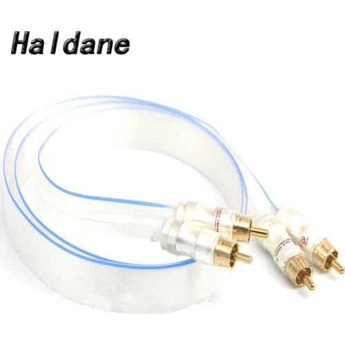 Haldane Pair HIFI Nordost Silver Plated Cable Blue Wgite Heven king snake Gold Plated 2RCA Male to Male RCA Interconnect Cable