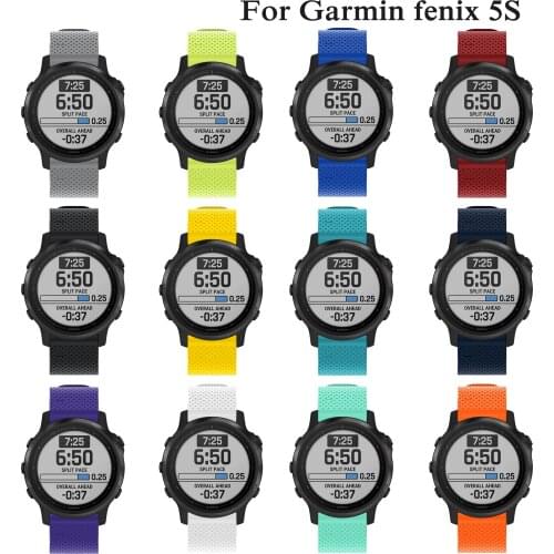 Classic Watchband For Garmin Fenix 5S soft sport Silicone Band For Garmin Fenix 6S smart Watch Quick Release fashion Wrist Strap