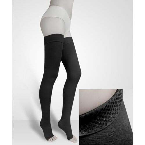 Women stockings Two stage Pressure Antiskid Elastic Leg Tube Long Vein Medical Tights Black skin color S M L XL XXL