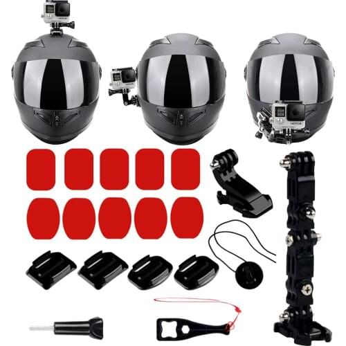 Motorcycle Helmet Chin Swivel 3 Way Pivots Rotation Mount Kit For GoPro Hero 7 6 5 4 3, Hero Black, Session, Xiaomi Yi