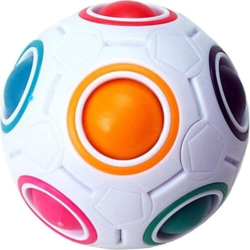 Creative Magic Rainbow Ball Cube Speed Puzzle Ball Kids Educational Learning Funny Toys for Children Adult Stress Reliever