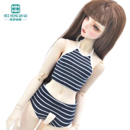 BJD Doll clothes 58-60CM 1/3 Fashion DD SD Dolls Toys Ball Jointed Doll Three-piece fashion striped underwear