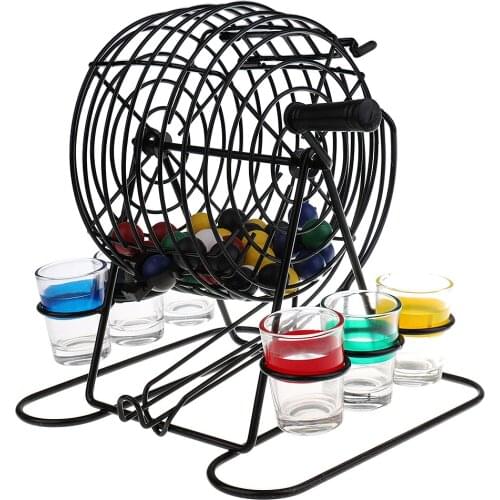 Metal Mini Bingo Machine Drinking Game Set for Party Home Pub Fun Entertainment Game