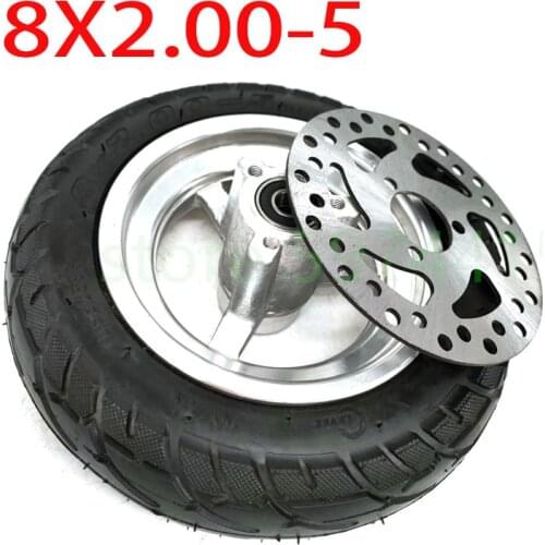 Modified Rear Inflatable Wheel For Modified KUGOO S1 S2 S3 Electric Scooter Rear Hub And Tires 8x2.00-5 Tire Tubeless Wheel
