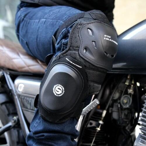 SFK Knee Pads Black Motorcycling Skate Boarding/ Protection Gear for Motorbike Riding Cycling Sports/ Motorcycle Accessories