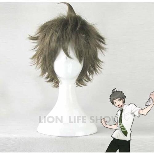 Super Dangan Ronpa 2 Danganronpa Hinata Hajime Short Wig Cosplay Costume Dangan Ronpa Heat Resistant Synthetic Hair Men Wigs