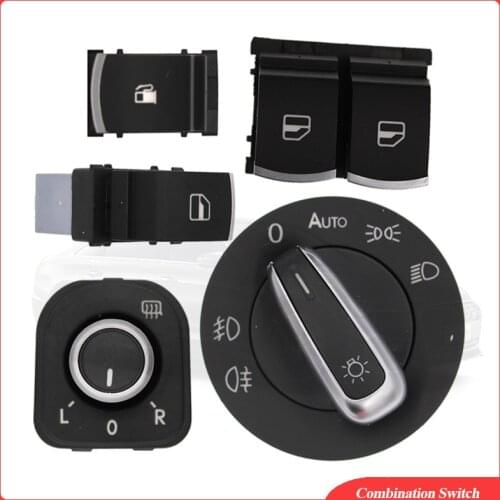 Car Window Mirror Headlight Fuel Tank Control Switch For VW Passat B6 Golf MK5 V6 R32 GTI MK5 Rabbit Tiguan 5K3959857 5ND941431B