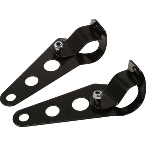Motorcycle Flat Black Head Light Bracket Fork Mount Cafe Racer Ear 27mm-32mm