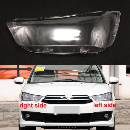 For Citroen C-Quatre Hatchback Sedan 2012 2013 2014 2015 2016 Front Headlight Shell Transparent Lampshade Headlamp Lens Glass