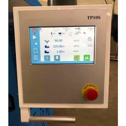 CNC TP10S Controller System for Multi-angle and Multi-step and Backgauge Programming, Hydraulic Press Brake