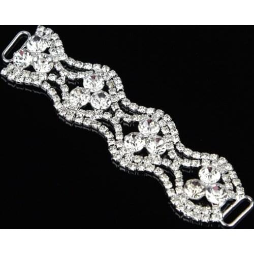 30 Pcs Rhinestone Bikini Connectors/Buckle For Swimming Wear Bikini or Shoes Decoration 115x27mm