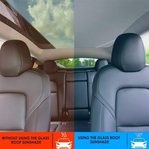 For Tesla Model Y Car Sunroof Sunshade Net Auto Accessories Blind Shading Skylight Protective Cover UV Heat Insulation