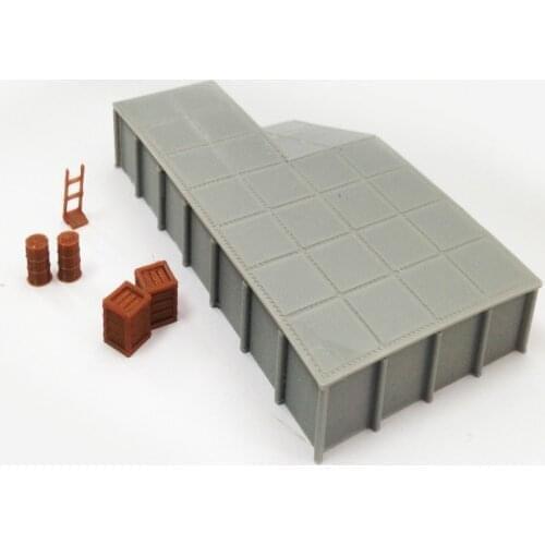 Train railway model scene HO ratio 1:87 cement freight platform with accessories