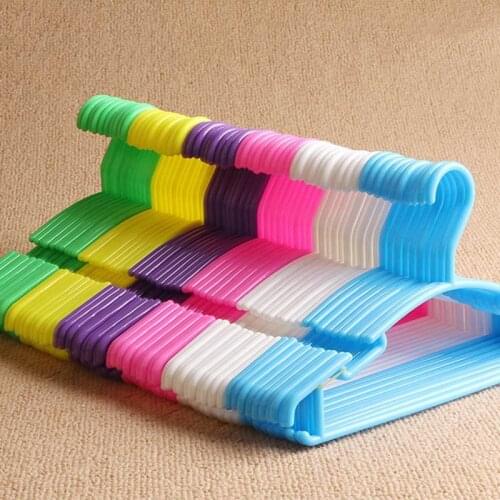 10pcs/Lot Children Clothes Hanger Kids Toddler Baby Clothes Coat Plastic Hangers Hook Household Anti-Slip Clothes Hanging