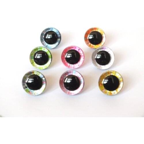9/12/14/16/18/20/25mm 3D safety toy eyes Color Doll Eyes DIY doll making supply accessories for amigurumi crochet stuffed animal