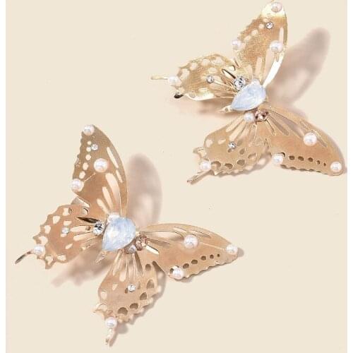 2Pcs Girls Lovely Hollow Out Bow Butterfly Hairpins Headpiece Barrettes Hair Accessories Hair Clip For Children Drop Shipping