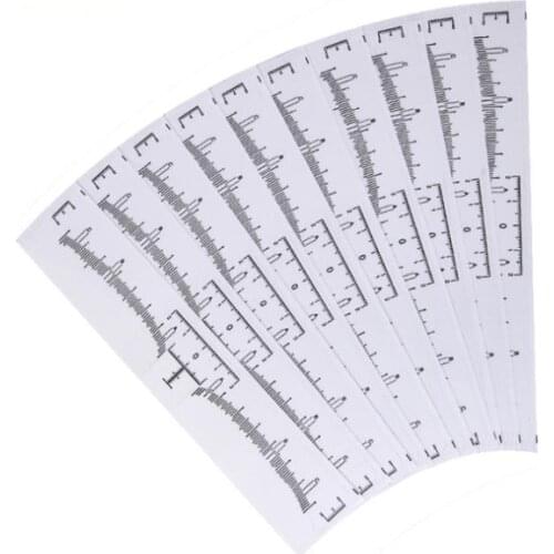 2000pcs Disposable Eyebrow Ruler Sticker Eyebrow Shaping Eyebrow Tattoo Makeup Measurement Stencil Template Microblading