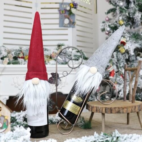 2020 Christmas Wine Bottle Cover Merry Christmas Decor For Home Christmas Table Decor Xmas Gift Happy New Year 2021 Navidad