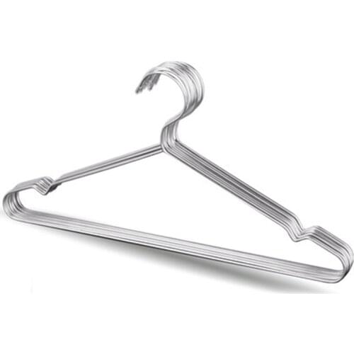42cm 10 pcs/lot Adults Stainless Steel Hangers Anti-Skid Household Metal Clothes Hanger Dry-wet Clothing Rack