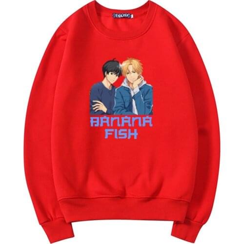 Anime Clothes Banana Fish Harajuku Hoodie Womens Kawaii Printing Hoody 2021 Autumn Winter Hot Sale Cartoon Sweatshirt Pullovers