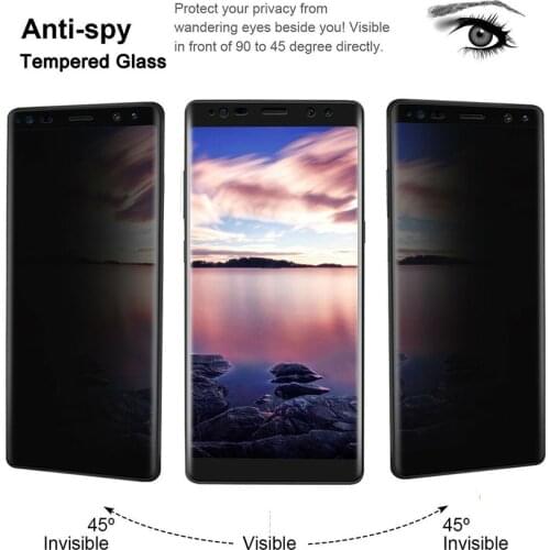 Privacy Anti-Spy Tempered Glass Screen Protector For Samsung Galaxy S9 S10 Plus