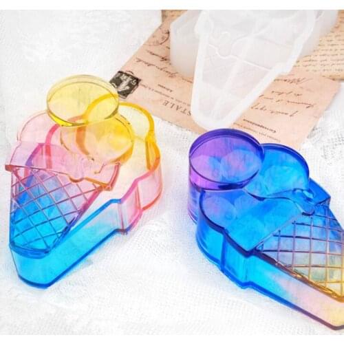 DIY Epoxy Resin Mold Box Storage for Jewelry Ice Cream Popsicle Shape Storage Box Mold for Jewelry Box Silicone Mold Crafts