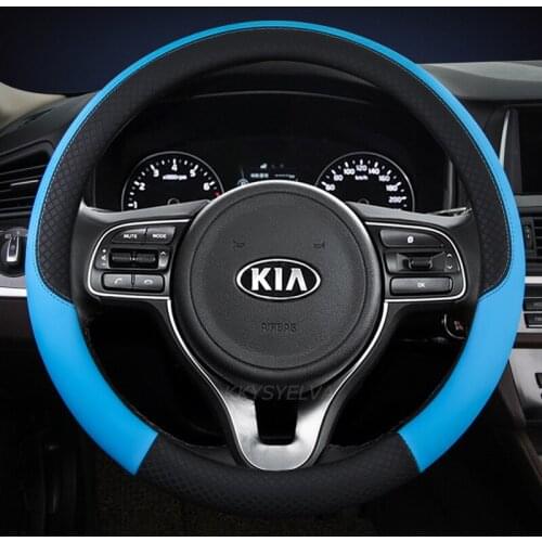 Leather Car Steering Wheel Cover for Kia NIRO NIRO EV SUV 2016 2017 2018 2019 2020 2021 Auto Accessories