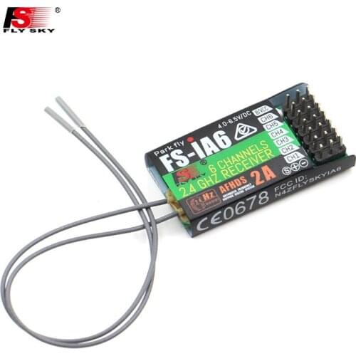 FS FlySky FS-iA6 2.4G 6CH Channel AFHDS RC FPV Drone Car Receiver For FS-i10 FS-i6 FS-i4 FS-GT2F FS-GT2E FS-GT2B Transmitter