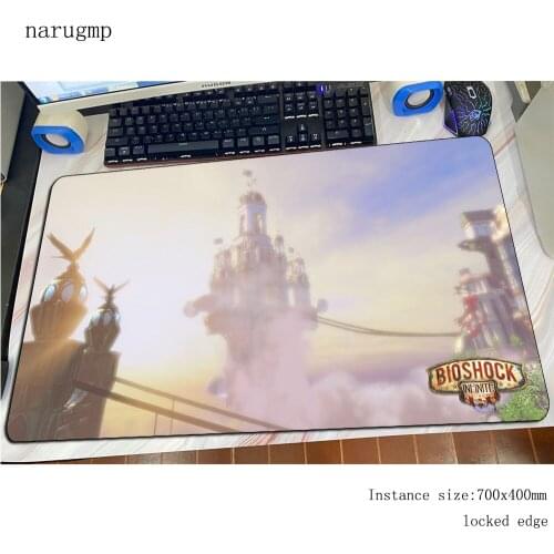 Bioshock mousepad gamer 70x40cm wrist rest gaming mouse pad large anime notebook pc accessories laptop padmouse ergonomic mat