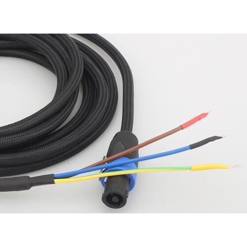 High Quality Audiocrast SBC01 Subwoofer cable 3 Wire Sub Speaker Cable Speakon to Spade end for REL/MJ Acoustics
