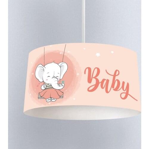 Lamp For Kids Bedrooms Light Chandelier for Living Room Childrens Room Orange Baby Elephant Model 144