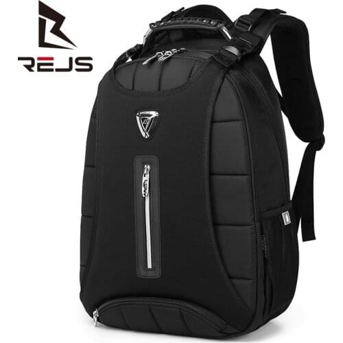 REJS LANGT Multifunctional Backpack Men 15.6 Inch Laptop Bag Busienss Office Work Anti-Theft Travel Backpacks Waterproof Daypack