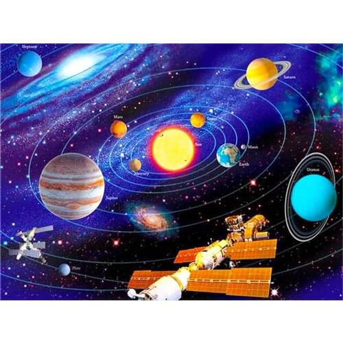 Universe Space Landscape DIY Embroidery Cross Stitch 11CT Kits Needlework Craft Set Cotton Thread Printed Canvas Home Sale