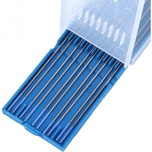 10pcs/Box Welding Electrodes Rods 1.0/1.6/2.4mm Lanthanum Tungsten Electrodes Low Temperature Tig Soldering Rods Set