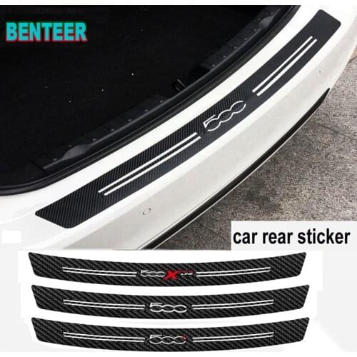 Carbon fiber Car bumper sticker for Fiat 500 500x 500l