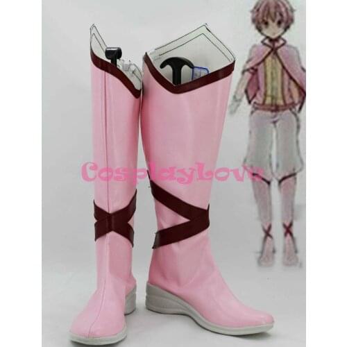 Newest Custom Made Japanese Anime Pink Puella Magi Madoka Magica Kaname Madoka Cosplay Shoes Long Boots For Halloween Christmas