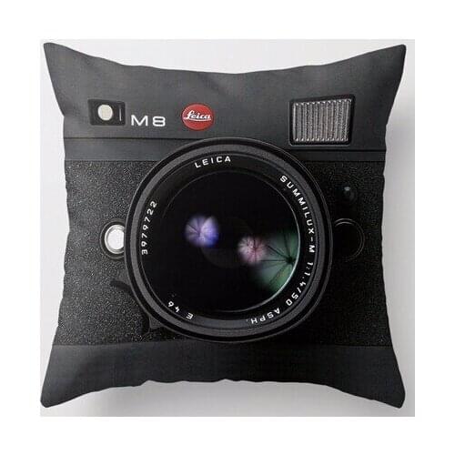 Wholesale Classic Retro Black Doft Vintage Camera Special Design Pillowcase Retro Throw Pillow Cover