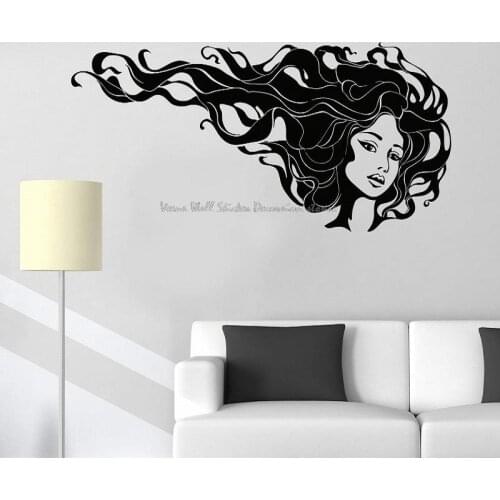 Barber Shop Hairdressing Beauty Salon Vinyl Wall Decal Hair Salon Ladies Hairstyle Spa Home Decor Sticker Mural Gift LF21