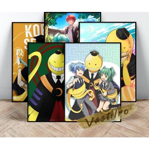 Assassination Classroom Anime Poster, Japanese Manga Character Wall Picture, Comic Koro Sensei Art Prints, Animation Wall Art