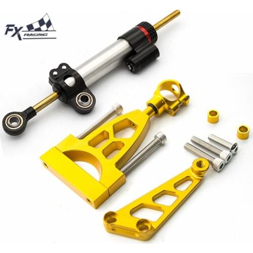 For Honda CB400 VTEC CB400SF 1999-2015 Motorcycle Adjustable Steering Damper Stabilizer Bracket Mounting Support Kit Accessories